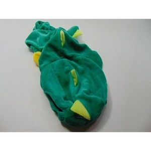 Dog ExtraSmall Dinosaur Dragon Halloween Costume  Outfit XS Green/Yellow pre-own